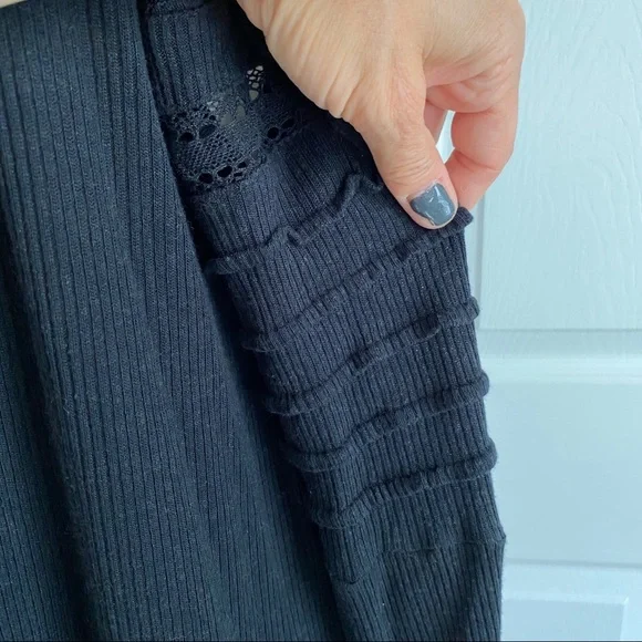 Free People Set to Stun Lace Flowy Boho Top - Picture 10 of 14